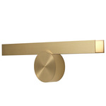 Calee Wall Light - Satin Brass Round Backplate / Satin Brass Rectangular Shade