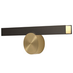 Calee Wall Light - Satin Brass Round Backplate / Satin Graphite Rectangular Shade