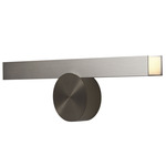 Calee Wall Light - Satin Graphite Round Backplate / Satin Nickel Rectangular Shade