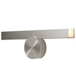 Calee Wall Light - Satin Nickel Round Backplate / Satin Nickel Rectangular Shade