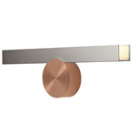 Calee Wall Light - Satin Copper Round Backplate / Satin Nickel Rectangular Shade