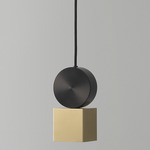 Calee V1 Pendant - Satin Brass / Satin Graphite