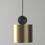 Calee V2 Pendant - Satin Brass / Satin Graphite