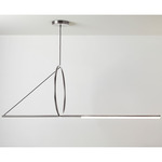 Cercle et Trait Linear Suspension - Satin Nickel