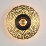 Earth Mandala Wall / Ceiling Light - Satin Graphite / Satin Brass