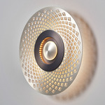 Earth Mandala Wall / Ceiling Light - Satin Graphite / Satin Nickel