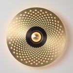 Earth Mandala Wall / Ceiling Light - Satin Graphite / Satin Brass