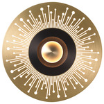 Earth Sun Wall / Ceiling Light - Satin Graphite / Satin Brass