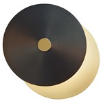 Eclipse Wall Light - Satin Brass Bottom / Satin Graphite Top
