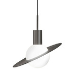 Saturne Pendant - Satin Graphite / Opal