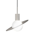 Saturne Pendant - Satin Nickel / Opal