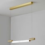 Signal Horizontal Suspension - Satin Brass / Opal