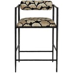 Barbana Counter Stool - Natural Iron / Ocelot Embroidery