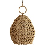 Saxon Pendant - Natural Iron / Natural Coconut Beads