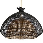 Rimini Pendant - Antique Brass / Black