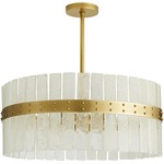 Sinclair Chandelier - Antique Brass / Seeded Clear