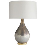 Romy Table Lamp - Satin Silvered Bronze / Grey