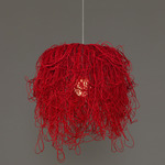 Caos Pendant - Gloss Nickel / Red