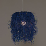 Caos Pendant - Gloss Nickel / Blue