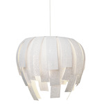 Luisa Pendant - Stainless Steel / White