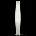 Maxi Floor Lamp - Satin Nickel / White Translucent Ribbon