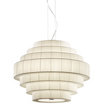 Mos Pendant - Black / Cream Translucent Ribbon