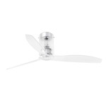 Mini Tube Ceiling Fan w/ Transparent Blades - Chrome / Transparent