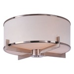 Nexus Flush Mount - Satin Nickel / White