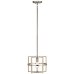 Peyton Pendant - Whitewash Wood - Satin Nickel