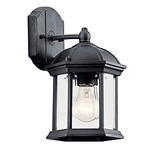 Barrie Outdoor Wall Light - Black / Clear