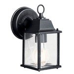 Barrie Outdoor Wall Light - Black / Clear