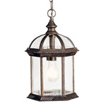 Barrie Outdoor Pendant - Tannery Bronze / Clear