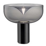 Aella Mini Table Lamp - Glossy Gunmetal / Smoke Grey
