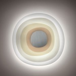Beta LED Wall / Ceiling Light - Satin Steel / Gloss White