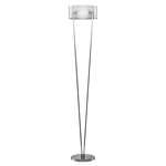 Vittoria Floor Lamp - Chrome / Transparent