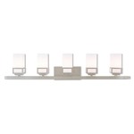 Harding Bathroom Vanity Light - Brushed Nickel / Satin Opal White