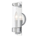 Castleton Wall Sconce - Polished Chrome / Clear