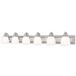 Springfield Bathroom Vanity Light - Brushed Nickel / Satin Opal White