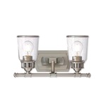 Lawrenceville Bathroom Vanity Light - Brushed Nickel / Clear Seeded