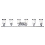 Lawrenceville Bathroom Vanity Light - Polished Chrome / Clear Seeded