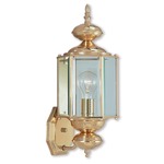 Basics Coach Outdoor Wall Sconce - Polished Brass / Clear