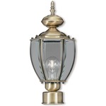 Basics Outdoor Post Light - Antique Brass / Clear