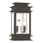 Princeton Outdoor Wall Sconce - Black / Clear