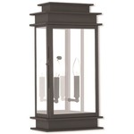 Princeton Outdoor Wall Sconce - Black / Clear