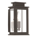 Princeton Box Outdoor Wall Sconce - Black / Clear
