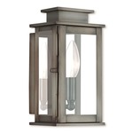 Princeton Box Outdoor Wall Sconce - Vintage Pewter / Clear