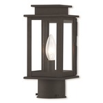 Princeton Outdoor Post Light - Black / Clear