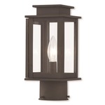 Princeton Outdoor Post Light - Bronze / Clear