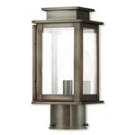 Princeton Outdoor Post Light - Vintage Pewter / Clear