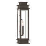 Princeton Long Outdoor Wall Sconce - Black / Clear